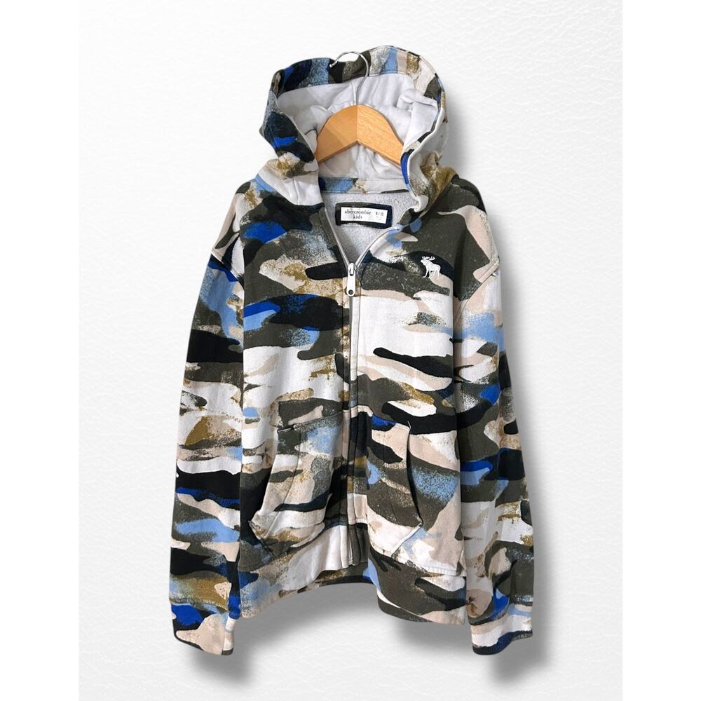 Abercrombie Kids Essential Full-Zip Icon Hoodie, Size 9/10
